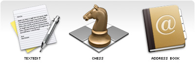 TextEdit, Chess, Address Book